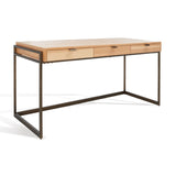 Safavieh Genevieve 3-Drawer Writing Desk Walnut / Antique Brass Wood / Stainless Steel SFV6008C