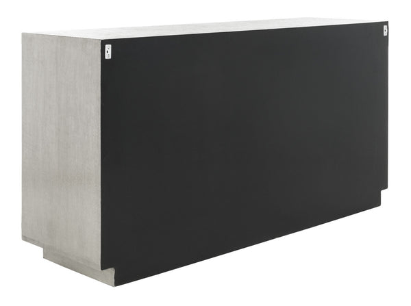 Sylas Contemporary Sunburst 3-Door Sideboard - Chic Silver Buffet with Elegant Storage Solutions