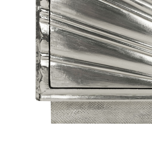 Sylas Contemporary Sunburst 3-Door Sideboard - Chic Silver Buffet with Elegant Storage Solutions