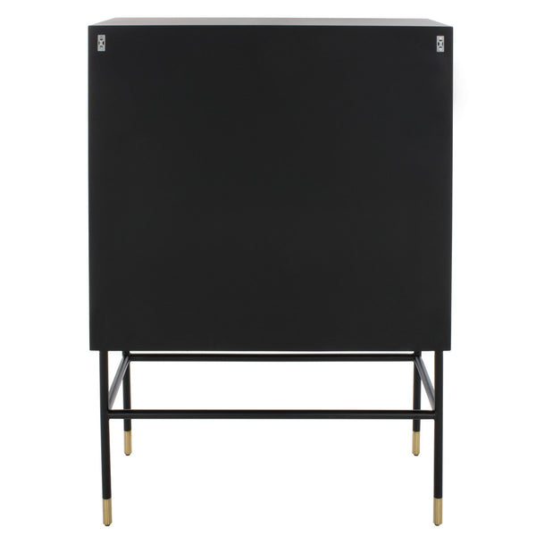 Safavieh Kimori 3 Shelf Bar Cabinet Black / White SFV6611A-2BX