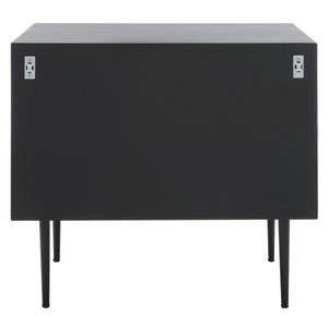 Safavieh Kimori 2 Drawer Nightstand Black / White SFV6612A