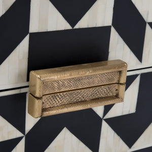 Safavieh Kimori 2 Drawer Nightstand Black / White SFV6612A