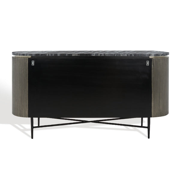 Safavieh Everlyse Marble Top Sideboard Silver Metal / Wood / Marble SFV6613A-2BX