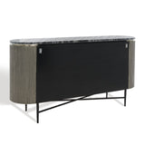 Safavieh Everlyse Marble Top Sideboard Silver Metal / Wood / Marble SFV6613A-2BX