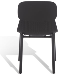 Safavieh Abbie Molded Plastic Dining Chair - Set of 2 Black Pp / Metal SFV6900B-SET2