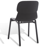 Safavieh Abbie Molded Plastic Dining Chair - Set of 2 Black Pp / Metal SFV6900B-SET2