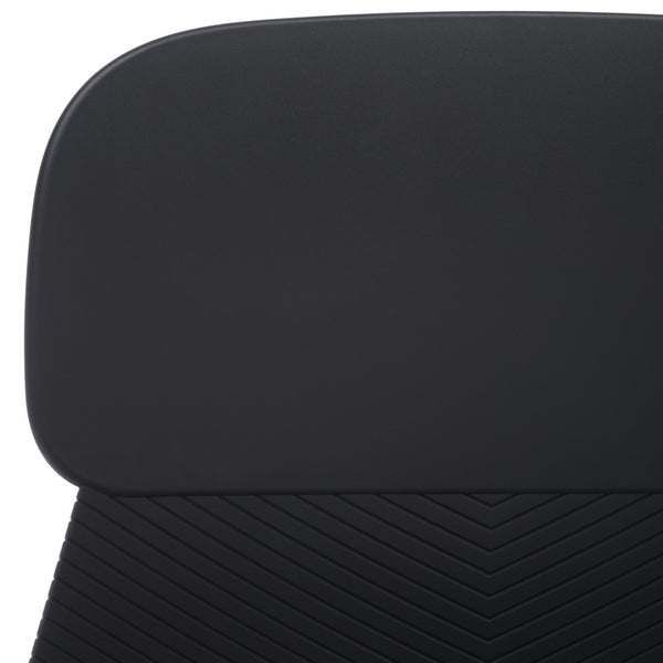 Safavieh Abbie Molded Plastic Dining Chair - Set of 2 Black Pp / Metal SFV6900B-SET2