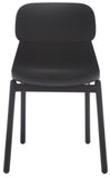 Safavieh Abbie Molded Plastic Dining Chair - Set of 2 Black Pp / Metal SFV6900B-SET2