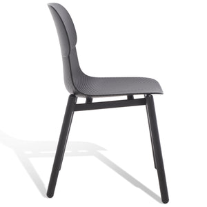 Safavieh Abbie Molded Plastic Dining Chair - Set of 2 Black Pp / Metal SFV6900B-SET2