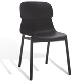 Safavieh Abbie Molded Plastic Dining Chair - Set of 2 Black Pp / Metal SFV6900B-SET2