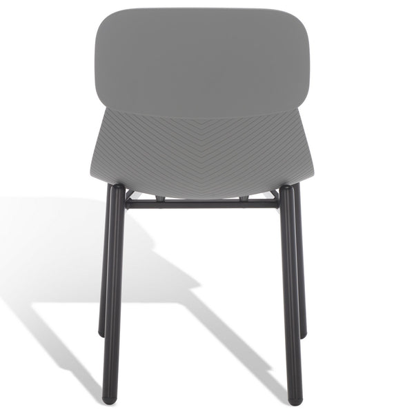 Safavieh Abbie Molded Plastic Dining Chair - Set of 2 Grey / Black Pp / Metal SFV6900C-SET2