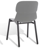 Safavieh Abbie Molded Plastic Dining Chair - Set of 2 Grey / Black Pp / Metal SFV6900C-SET2