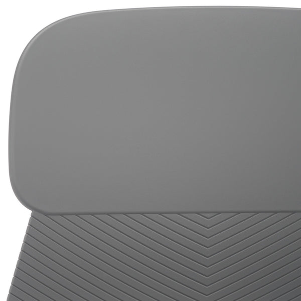 Safavieh Abbie Molded Plastic Dining Chair - Set of 2 Grey / Black Pp / Metal SFV6900C-SET2