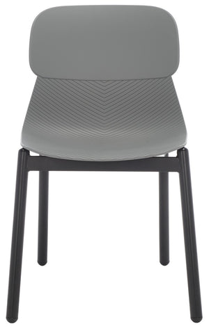 Safavieh Abbie Molded Plastic Dining Chair - Set of 2 Grey / Black Pp / Metal SFV6900C-SET2