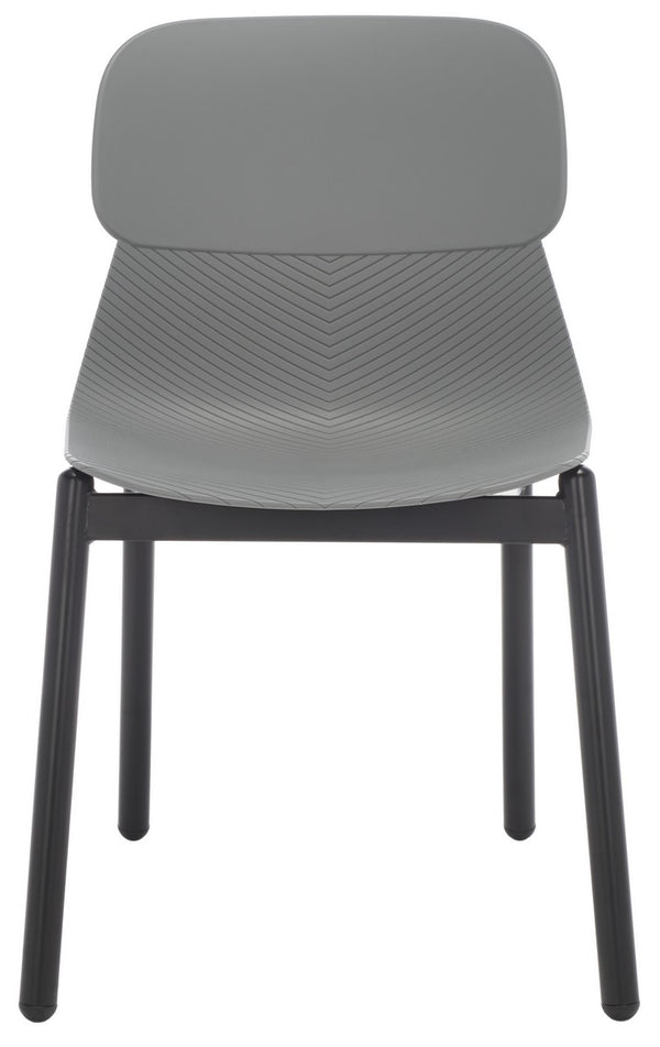 Safavieh Abbie Molded Plastic Dining Chair - Set of 2 Grey / Black Pp / Metal SFV6900C-SET2