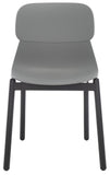 Safavieh Abbie Molded Plastic Dining Chair - Set of 2 Grey / Black Pp / Metal SFV6900C-SET2