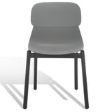 Safavieh Abbie Molded Plastic Dining Chair - Set of 2 Grey / Black Pp / Metal SFV6900C-SET2