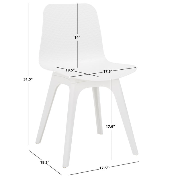 Damiano Molded Plastic Dining Chair - Retro-Chic Design Perfect for Modern Interiors and Comfort