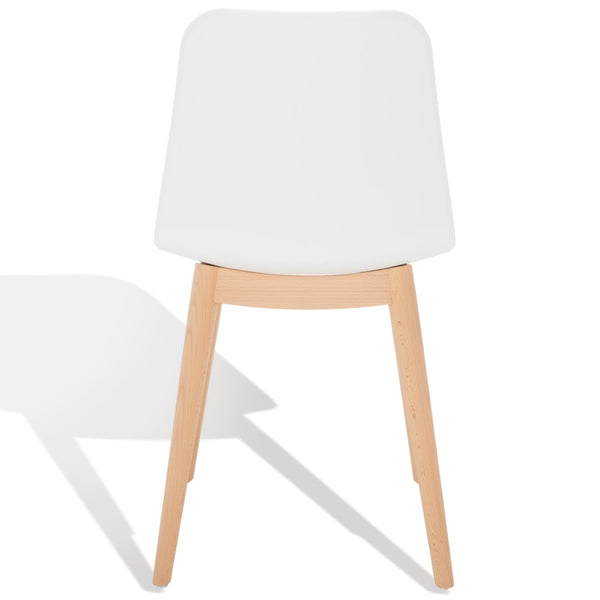 Haddie Molded Plastic Dining Chair - Timeless Mid-Century Design with Natural Wood Legs, Stylish Comfort