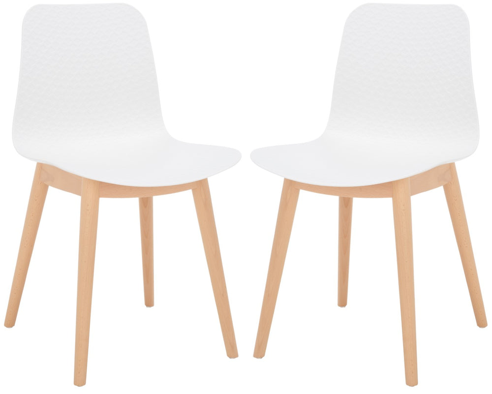 Haddie Molded Plastic Dining Chair - Timeless Mid-Century Design with Natural Wood Legs, Stylish Comfort