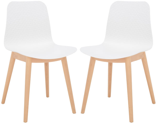 Haddie Molded Plastic Dining Chair - Timeless Mid-Century Design with Natural Wood Legs, Stylish Comfort