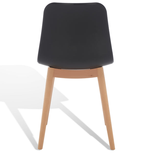 Haddie Molded Plastic Dining Chair - Timeless Mid-Century Design with Natural Wood Legs, Stylish Comfort