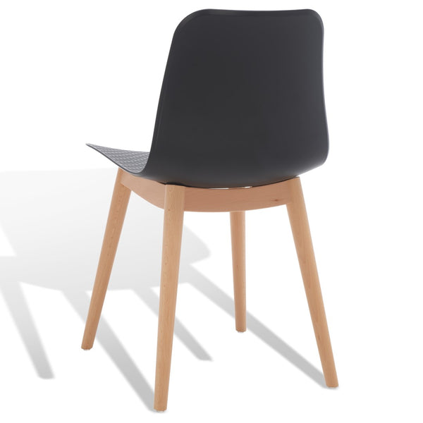 Haddie Molded Plastic Dining Chair - Timeless Mid-Century Design with Natural Wood Legs, Stylish Comfort