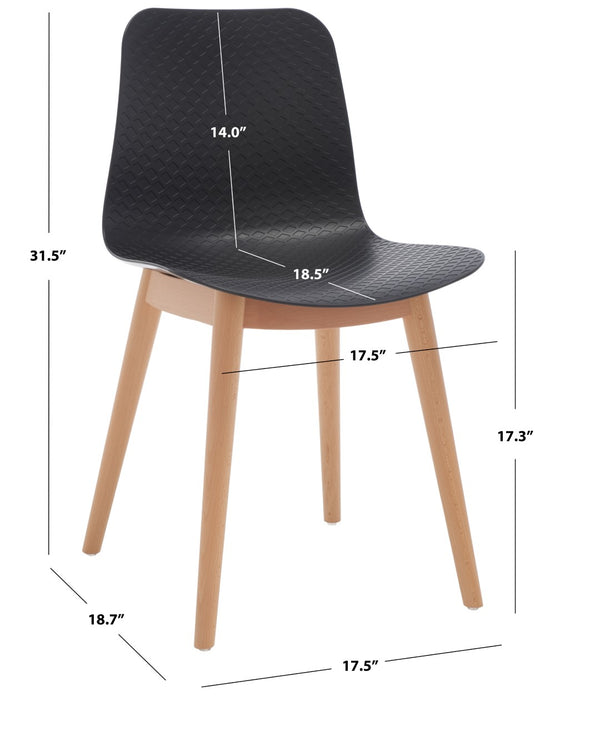 Haddie Molded Plastic Dining Chair - Timeless Mid-Century Design with Natural Wood Legs, Stylish Comfort