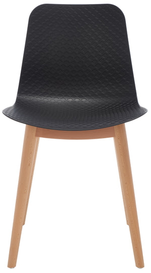 Haddie Molded Plastic Dining Chair - Timeless Mid-Century Design with Natural Wood Legs, Stylish Comfort