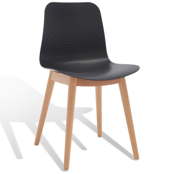 Haddie Molded Plastic Dining Chair - Timeless Mid-Century Design with Natural Wood Legs, Stylish Comfort