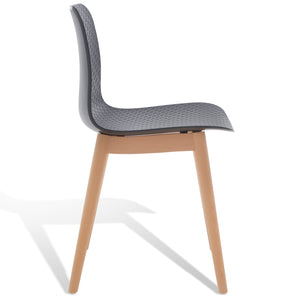 Haddie Molded Plastic Dining Chair - Timeless Mid-Century Design with Natural Wood Legs, Stylish Comfort