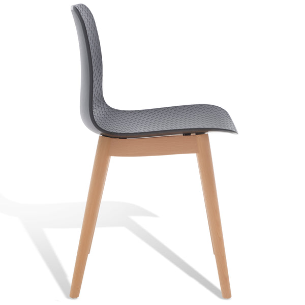 Haddie Molded Plastic Dining Chair - Timeless Mid-Century Design with Natural Wood Legs, Stylish Comfort