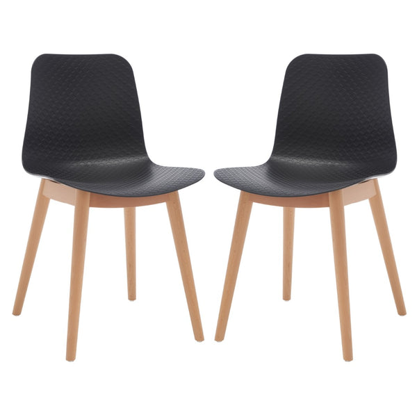 Haddie Molded Plastic Dining Chair - Timeless Mid-Century Design with Natural Wood Legs, Stylish Comfort