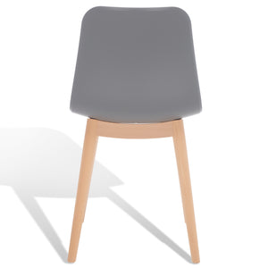 Haddie Molded Plastic Dining Chair - Timeless Mid-Century Design with Natural Wood Legs, Stylish Comfort