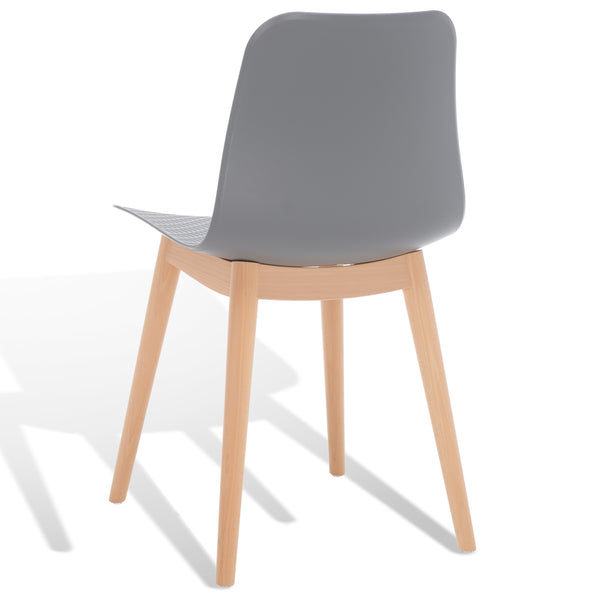 Haddie Molded Plastic Dining Chair - Timeless Mid-Century Design with Natural Wood Legs, Stylish Comfort