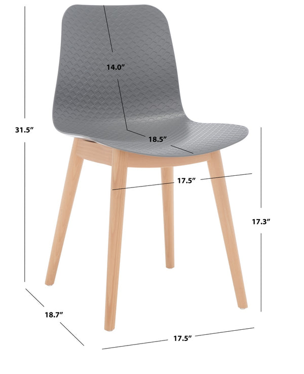 Haddie Molded Plastic Dining Chair - Timeless Mid-Century Design with Natural Wood Legs, Stylish Comfort