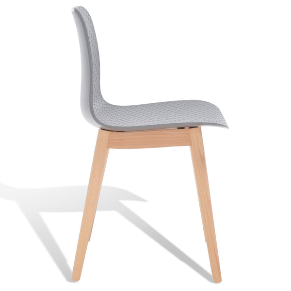 Haddie Molded Plastic Dining Chair - Timeless Mid-Century Design with Natural Wood Legs, Stylish Comfort