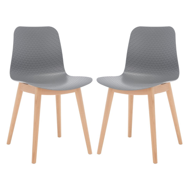 Haddie Molded Plastic Dining Chair - Timeless Mid-Century Design with Natural Wood Legs, Stylish Comfort