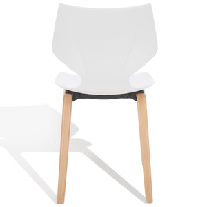 Darnel Stunning Retro Scandinavian Wingback Dining Chair with Elegant Molded Plastic Design