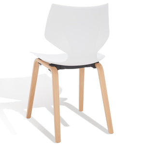 Darnel Stunning Retro Scandinavian Wingback Dining Chair with Elegant Molded Plastic Design