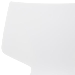 Darnel Stunning Retro Scandinavian Wingback Dining Chair with Elegant Molded Plastic Design