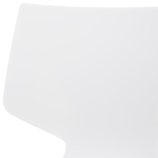 Darnel Stunning Retro Scandinavian Wingback Dining Chair with Elegant Molded Plastic Design