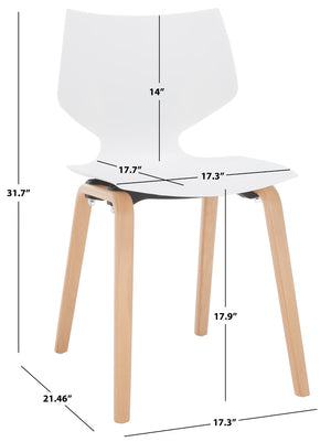 Darnel Stunning Retro Scandinavian Wingback Dining Chair with Elegant Molded Plastic Design