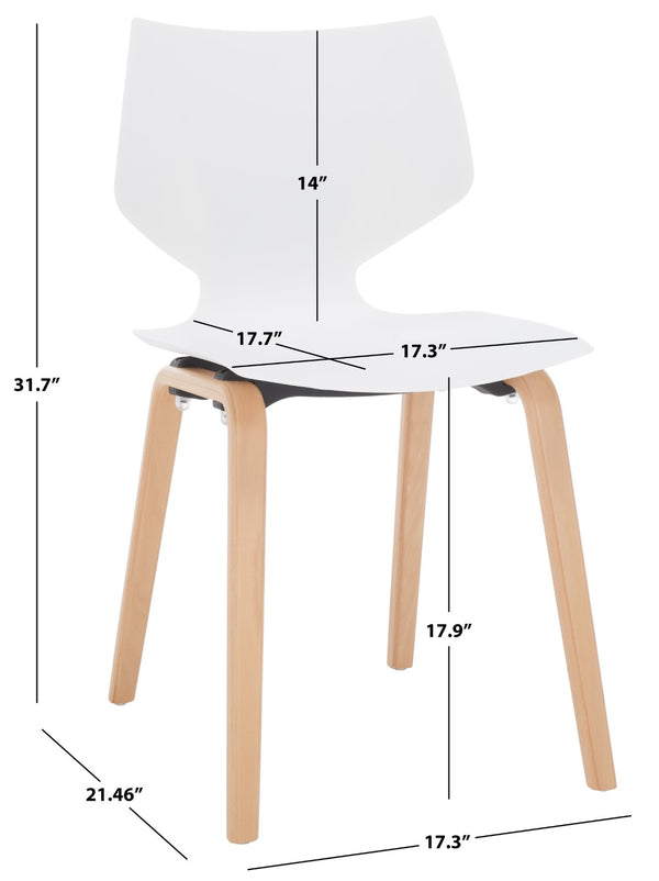Darnel Stunning Retro Scandinavian Wingback Dining Chair with Elegant Molded Plastic Design