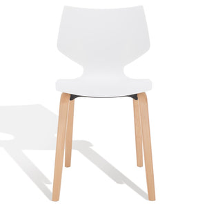 Darnel Stunning Retro Scandinavian Wingback Dining Chair with Elegant Molded Plastic Design