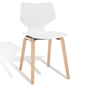 Darnel Stunning Retro Scandinavian Wingback Dining Chair with Elegant Molded Plastic Design