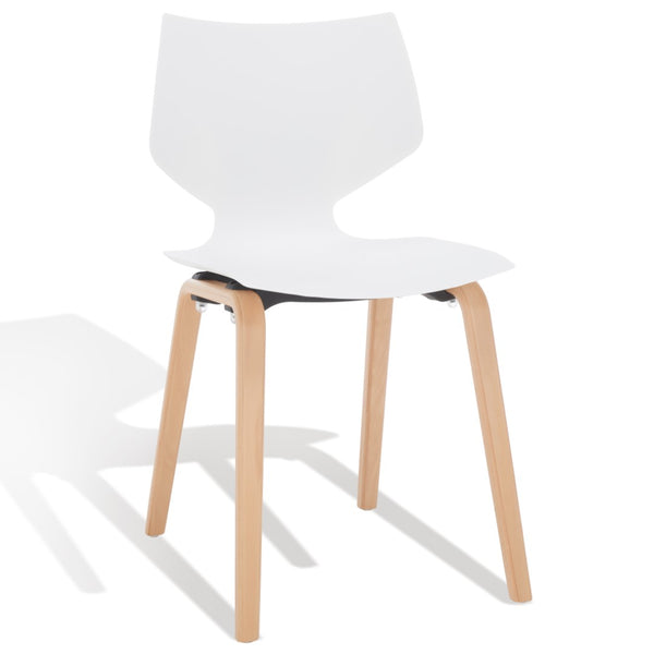 Darnel Stunning Retro Scandinavian Wingback Dining Chair with Elegant Molded Plastic Design