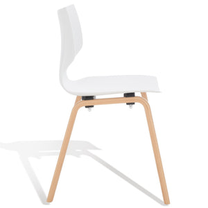 Darnel Stunning Retro Scandinavian Wingback Dining Chair with Elegant Molded Plastic Design