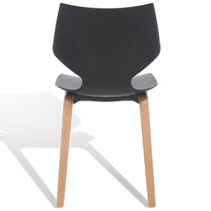 Darnel Stunning Retro Scandinavian Wingback Dining Chair with Elegant Molded Plastic Design