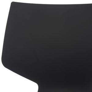 Darnel Stunning Retro Scandinavian Wingback Dining Chair with Elegant Molded Plastic Design